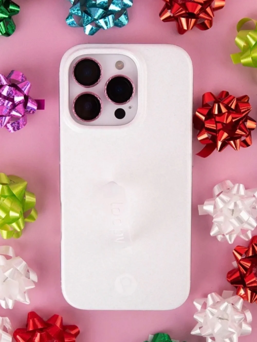 Loopy iPhone 16 Pro Max White Shimmer + New Midnight Boos Loop